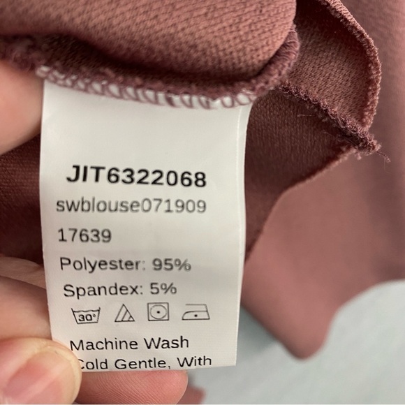 Shein Top Removable Front Tie Belt Womens Sz XL Long Back Sleeve Flowy - Picture 6 of 9